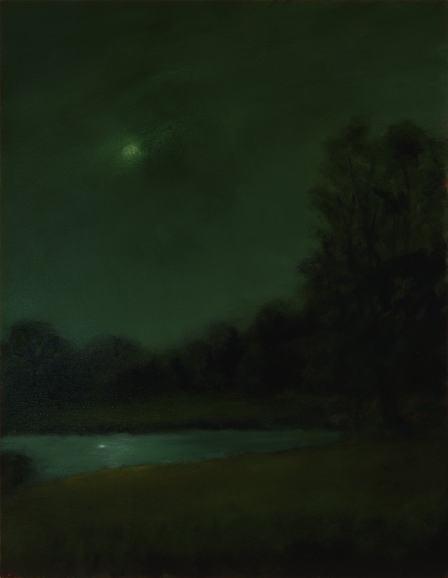 American Tonalism / Moon over Small Lake / Chris Peters