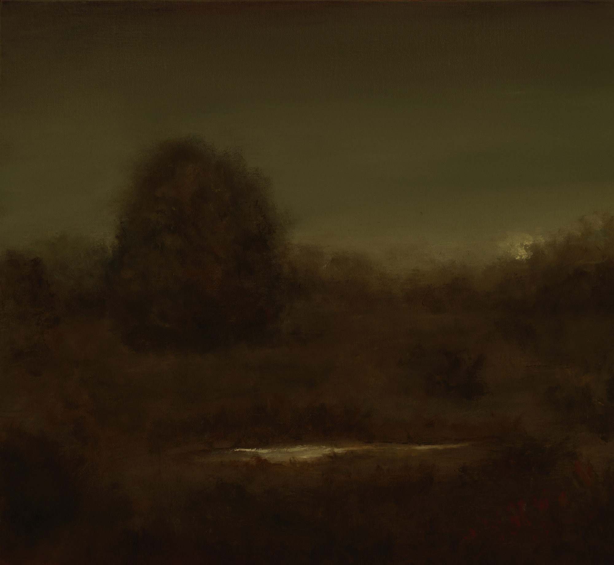 American Tonalism / Moonrise Through Trees / Chris Peters